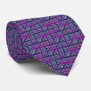 Corbata Patrón único magenta azul púrpura