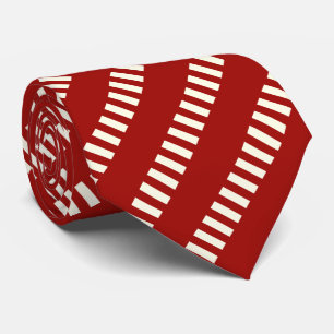 Corbata Patrón único rojo y blanco