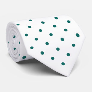 Corbata Patrón verde azulado de punto de la mini polka en 