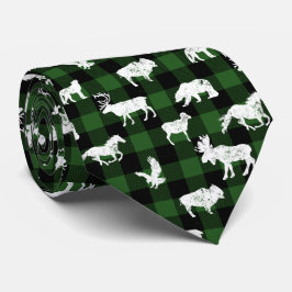 Corbata Patrón verde de comprobación de la toma de soplo d