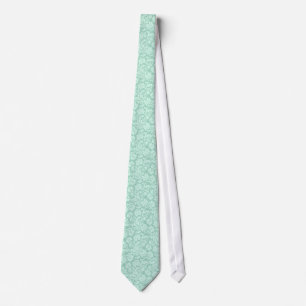 Corbata Patrón Verde Y Blanco De Mint