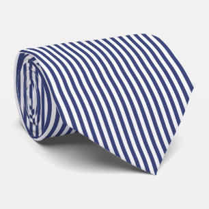 Corbata Patrón vertical azul oscuro clásico blanco