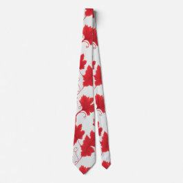 Corbata Patrón vibrante de hojas de arce rojas