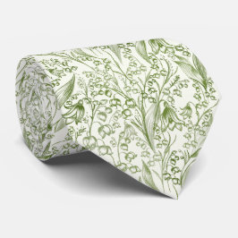 Corbata Patrón Victoriano Elegante de Lirio de los Valles
