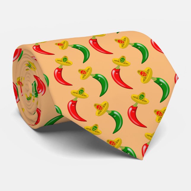 Corbata Patroneado Día de la Muerte Mexicana (Enrollado)