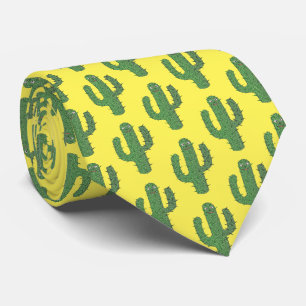 Corbata Patroneado Día de los Muertos Cactus Feliz
