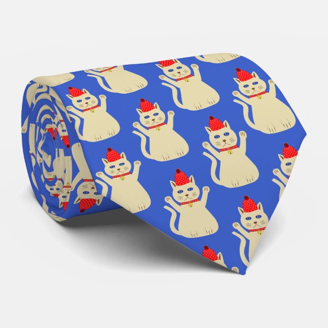 Corbata Patronear un gato de Navidades cutáneos (Enrollado)
