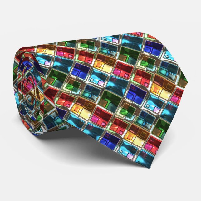 Corbata Patrones abstractos 4 lazos Personalizados (Enrollado)