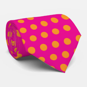 Corbata Patrones abstractos de puntos naranja rosa Regalo 