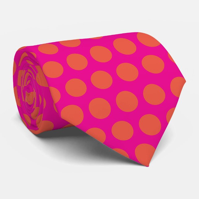 Corbata Patrones abstractos rosa naranja Regalos personali (Enrollado)