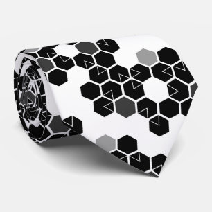Corbata Patrones de datos hexadecimales en blanco y negro 