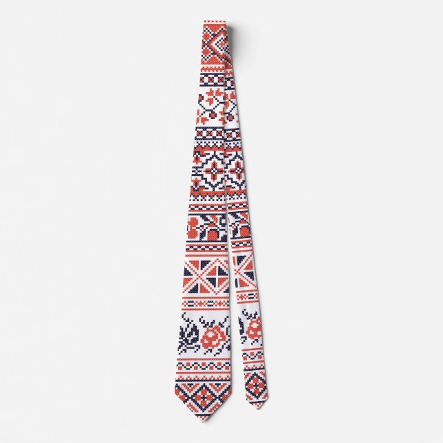 Corbata Patrones de diseño de puntos cruzados (Anverso)