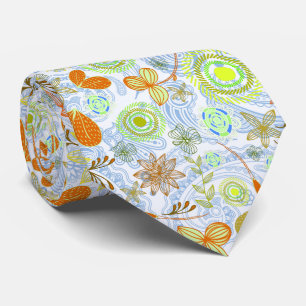 Corbata Patrones de flores sin fisuras coloridas y lindas