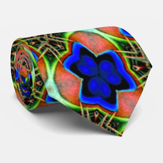 Corbata Patrones de plumas de pavo real (Enrollado)