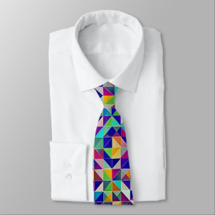 Corbata Patrones geométricos coloridos