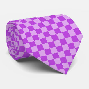 Corbata Patrones geométricos en púrpura y púrpura claro