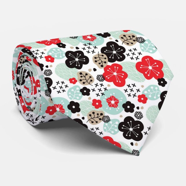 Corbata Patrones japoneses diseño lindo (Enrollado)