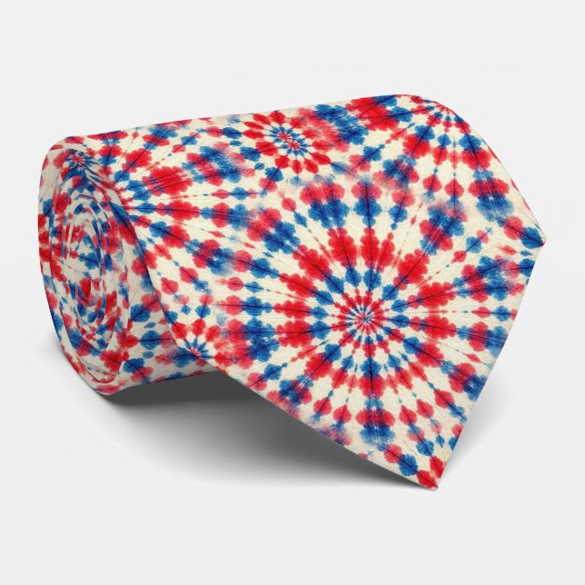 Corbata Patrónico Patrón de Tie-Dye Psicodélico (Enrollado)
