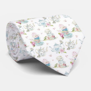 Corbata Patt de acuarela victoriana de fiesta de té floral