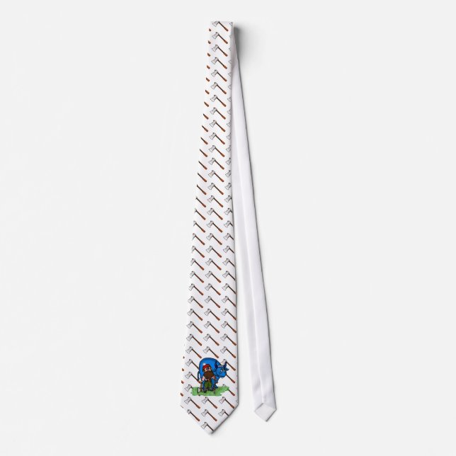Corbata Paul Bunyan Necktie con hachas (Anverso)