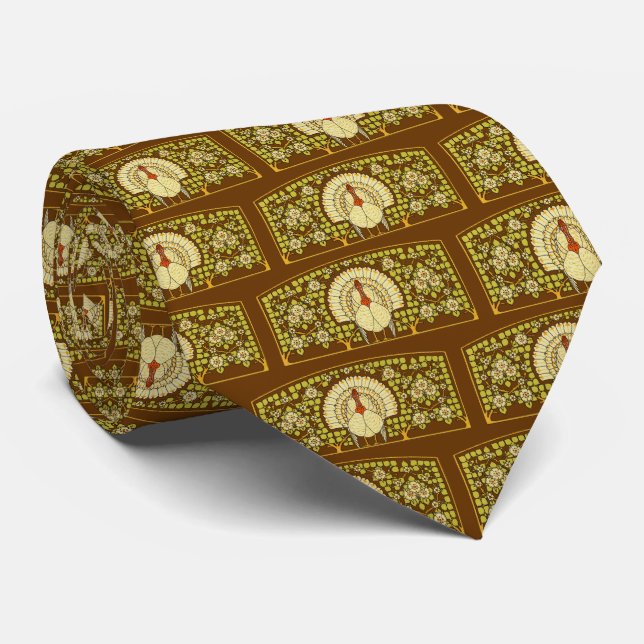 Corbata Pavo de Acción de Gracias (Enrollado)