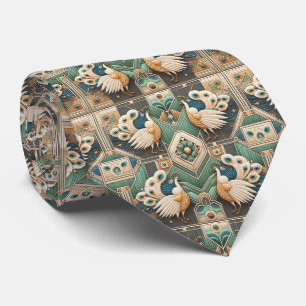 Corbata Pavos al estilo Art Deco Retro