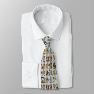 Corbata Payasos de época en el masculino azul