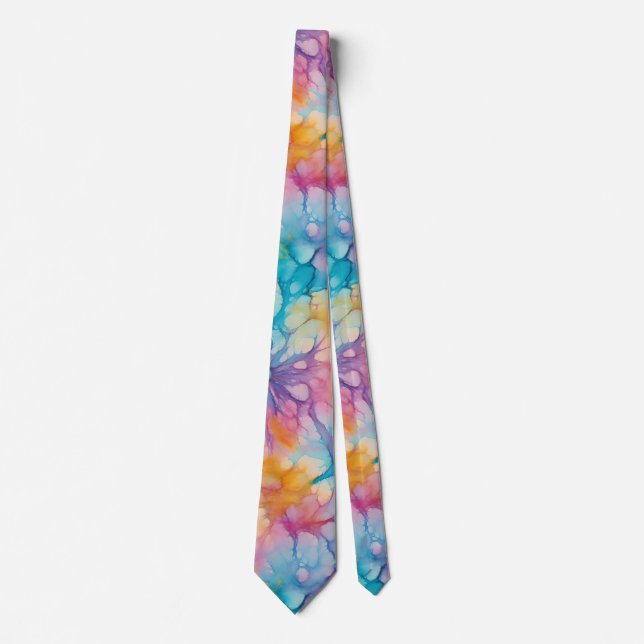 Corbata Paz Amor Tie-Dye (Anverso)