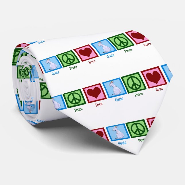 Corbata Peace Love Goats (Enrollado)