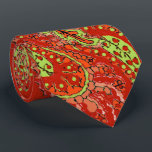 Corbata Peach Coral Lime Paisley Boda Tie<br><div class="desc">Fiesta de la Boda de los Indios Mehndi Verde de Coral Rojo para los chicos. Padre de la Novia,  Padre de Groom,  Groomsman,  Mejor Hombre y Groom.</div>