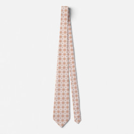 Corbata Peach Plaid Shamrock Clover Retro Neck Tie