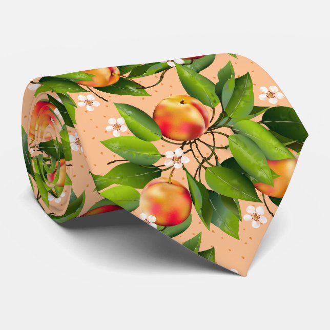 Corbata Peaches Fruit Floral (Enrollado)