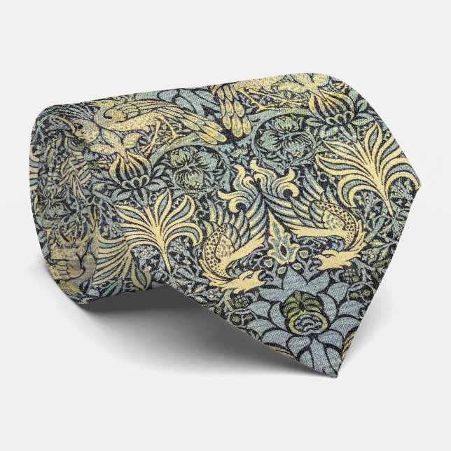 Corbata Peacock y Dragón de William Morris (Enrollado)