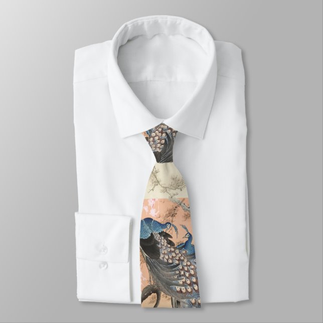 Corbata PEACOCKS,SAKURA BLANCA ROSA FLORES DE flores japon (Atado)