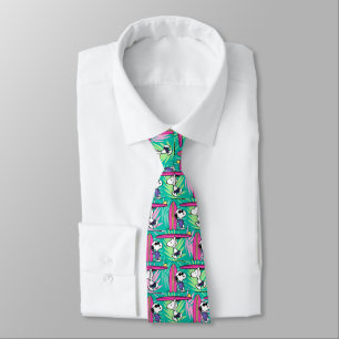 Corbata Peanuts   Snoopy Teal Surf Pattern