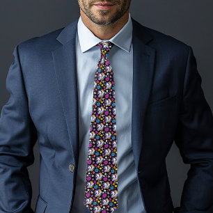 Corbata Pegasus Floral Negro