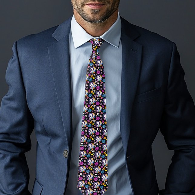 Corbata Pegasus Floral Negro (Subido por el creador)