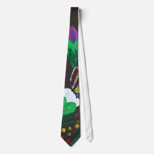 Corbata Pegatina - Obra de arte hecha a mano - Flor de mar