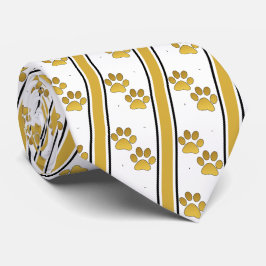 Corbata Película de animales de oro Imprime Necktie Equipo