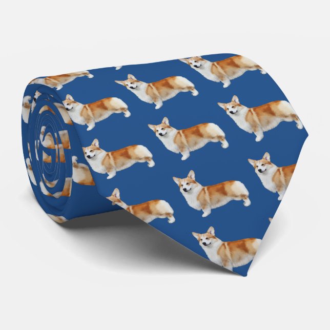 Corbata Pembroke Welsh Corgi Neck Tie (Enrollado)