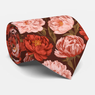Corbata Peonías Floral Mejor Hombre Elegante Boda