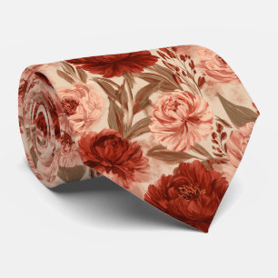 Corbata Peonías Floral Novia Padre Corporativo