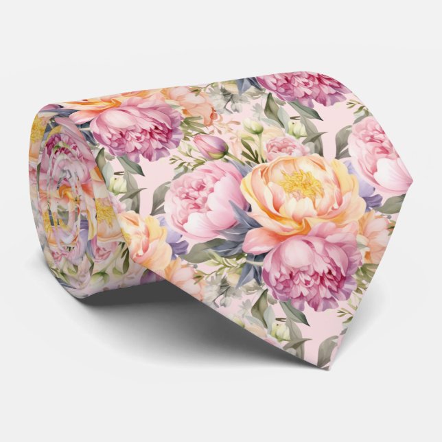 Corbata Peonies Floral Peony Flowers (Enrollado)