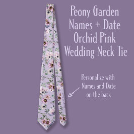 Corbata Peony Garden Names + Date Orchid Pink Boda