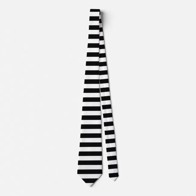 personalizado gastos generales Debilidad Corbata Pequeñas rayas horizontales negras | Zazzle.es
