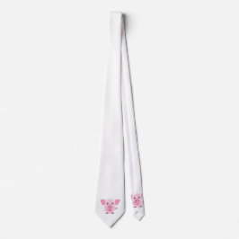 Corbata Pequeño cerdo rosa feliz y lindo