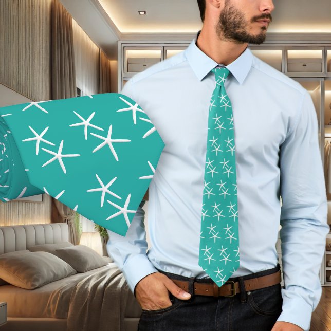 Corbata Pequeño Starfish Tropical Blue Mens Ate (Subido por el creador)