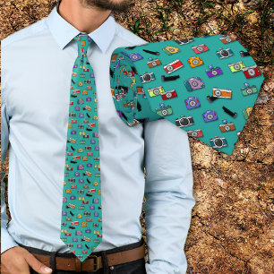 Corbata Pequeños fotógrafos de patrones de cámaras