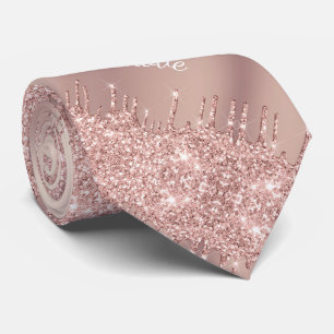 Corbata Perforaciones de destello de Purpurina Rubor Rosa