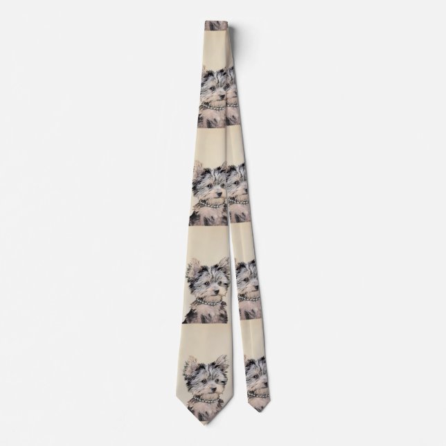 Corbata Perrito de Yorkshire Terrier que pinta arte (Anverso)